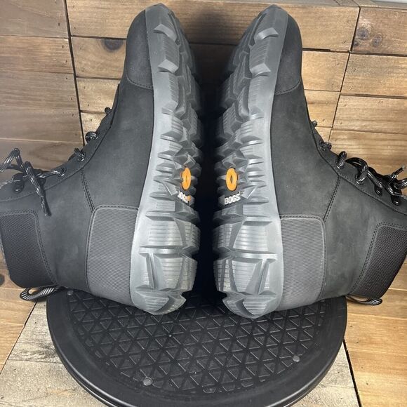 Bogs Men's Size 10.5 Arcata Urban Leather Mid Boot Black Waterproof Warm - Picture 9 of 10